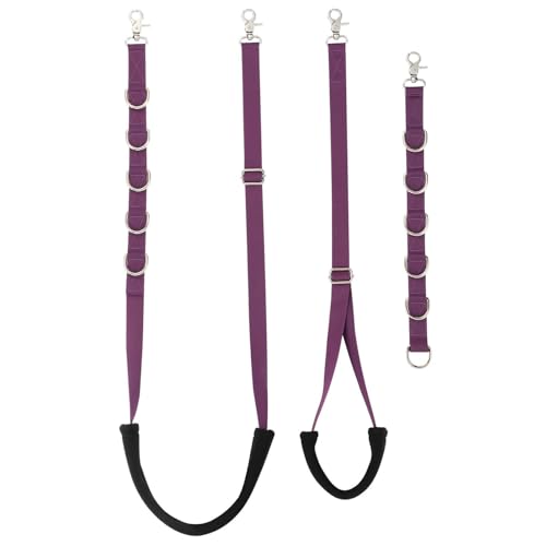 3 x Fellpflege-Schlingen, dehnbares Fellpflegegeschirr mit D-Ringen, für kleine Hunde, professionelle und häusliche Fellpflege von Rehomy