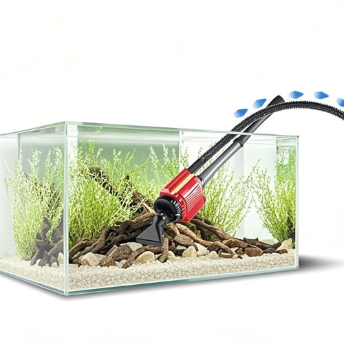 Rehomy Fish Tank Vacuum Gravel Cleaner, 6 in 1 Electric Aquarium Vacuum Gravel Cleaner 28W Aquarium Cleaner for Wash Sand Remove Dirt Water Shower and Water Circulation von Rehomy