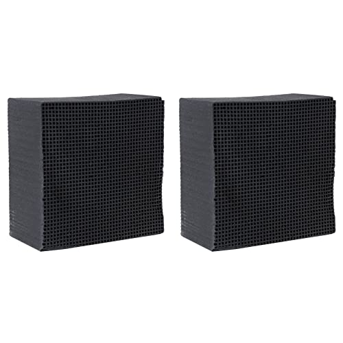 Reinscer 2X Aktiv Kohle Wasser Filter Eco Aquarium Wasser Filter Quadrat Bienenwabe Ultra Stark Filtration & Absorption Filter A von Reinscer