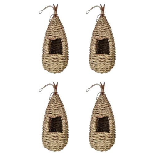 Reinscer 4X Garten Übergabe Vögel Nistkasten Zucht Schwalben Nest Gras Handgewebte Häuschen für Draußen Hängen Reinscer 4X Garten Übergabe Vögel Nistkasten Zucht Schwalben Nest Gras Handgewebte Häuschen für Draußen Hängen von Reinscer