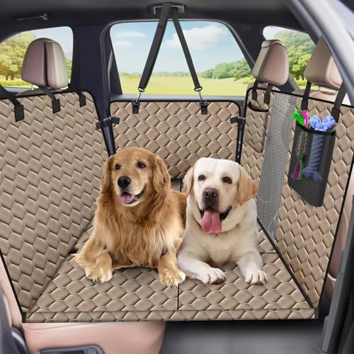 Reiseresa Hundedecke Auto Rückbank, Auto Hundedecke Rücksitz mit Stabilen Hartholzplatten und 2-in-1 Sicherheitsgurten/Hundeleine,Wasserdicht Hundematte für Auto, SUV, LKW, Braun Reiseresa Hundedecke Auto Rückbank, Auto Hundedecke Rücksitz mit Stabilen Hartholzplatten und 2-in-1 Sicherheitsgurten/Hundeleine,Wasserdicht Hundematte für Auto, SUV, LKW, Braun von Reiseresa