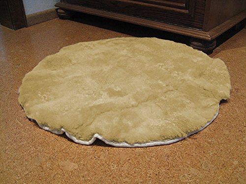 Engel Naturfelle Liegedecke für Katze und Hund Lammfell (Patch) rund 57cm gobi von Reissner Lammfelle