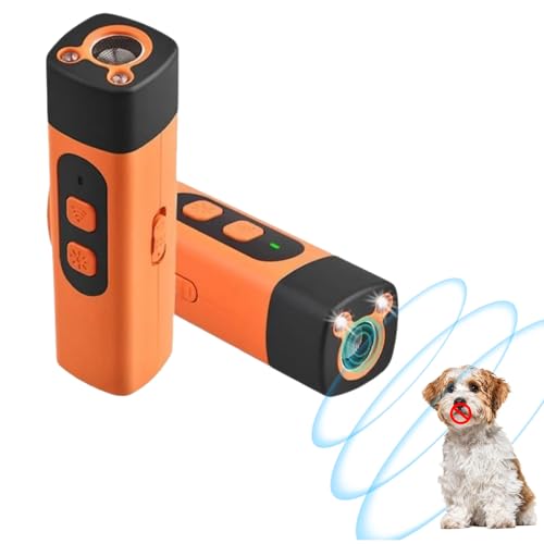 Ruhemeister Hund, Ruhemeister Hund Pro - Schonendes Ultraschall-Training für Ruhiges Zuhause, Drpfoten Ruhemeister Mit Hd-Display und Taschenlampe (Orange-2pcs) von Reiteag