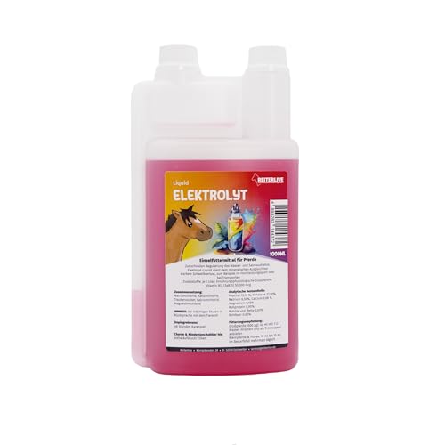 Reiterlive Elektrolyt, flüssig 1L - Liquid in Dosierflasche - Flüssiges Ergänzungsfuttermittel für Pferde Reiterlive Elektrolyt, flüssig 1L - Liquid in Dosierflasche - Flüssiges Ergänzungsfuttermittel für Pferde von Reiterlive