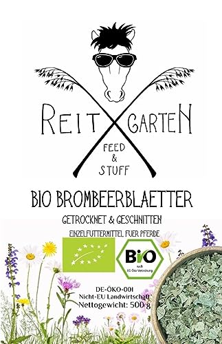 Reitgarten´s Bio Brombeerblätter getrocknet & geschnitten 500 g Pferd garantiert ohne Zusätze Kräuter Herbs Pferdefutter Organic Brombeere von Reitgarten