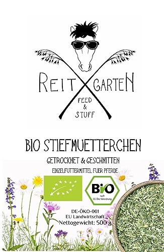 Reitgarten´s Bio Stiefmütterchen getrocknet & geschnitten 500 g Pferd Kräuter Futter garantiert ohne Zusatzstoffe Pferdefutter Herbs Organic von Reitgarten