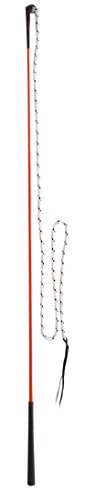 AMKA Kontaktstock mit Seil für Bodenarbeit 120 cm ORANGE Reitstick Finesse-Stick Carrot Stick Horsemanstick für Parelli Arbeit, Natural Horsemanship Karottenstecken Pferdestick von AMKA