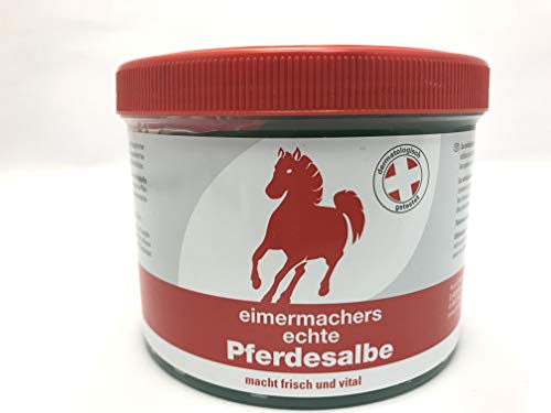 Eimermachers Pferdesalbe 500 ml Kühlt garantiert über DREI Stunden, entspannt, ist durchblutungsfördernd und aktiviert nach Beanspruchung. Macht frisch und vital bei Muskelkater und Verspannung. von Reitsport Amesbichler