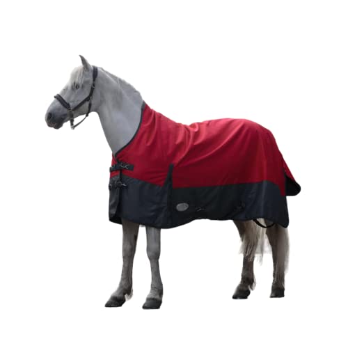 Pferdedecke 1200D High Neck 50g, 100g, 200g Weidedecke Winterdecke Regendecke Turnout : 50g Red/Grey 155 von ReitsportPlus