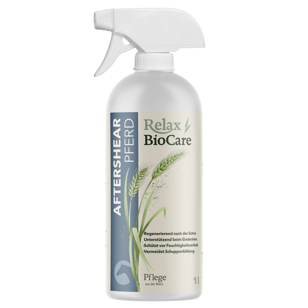 Relax Biocare Aftershear Pferd 1L unterstützt die Schutzfunktion der Haut Relax Biocare Aftershear Pferd 1L unterstützt die Schutzfunktion der Haut von Relax Biocare