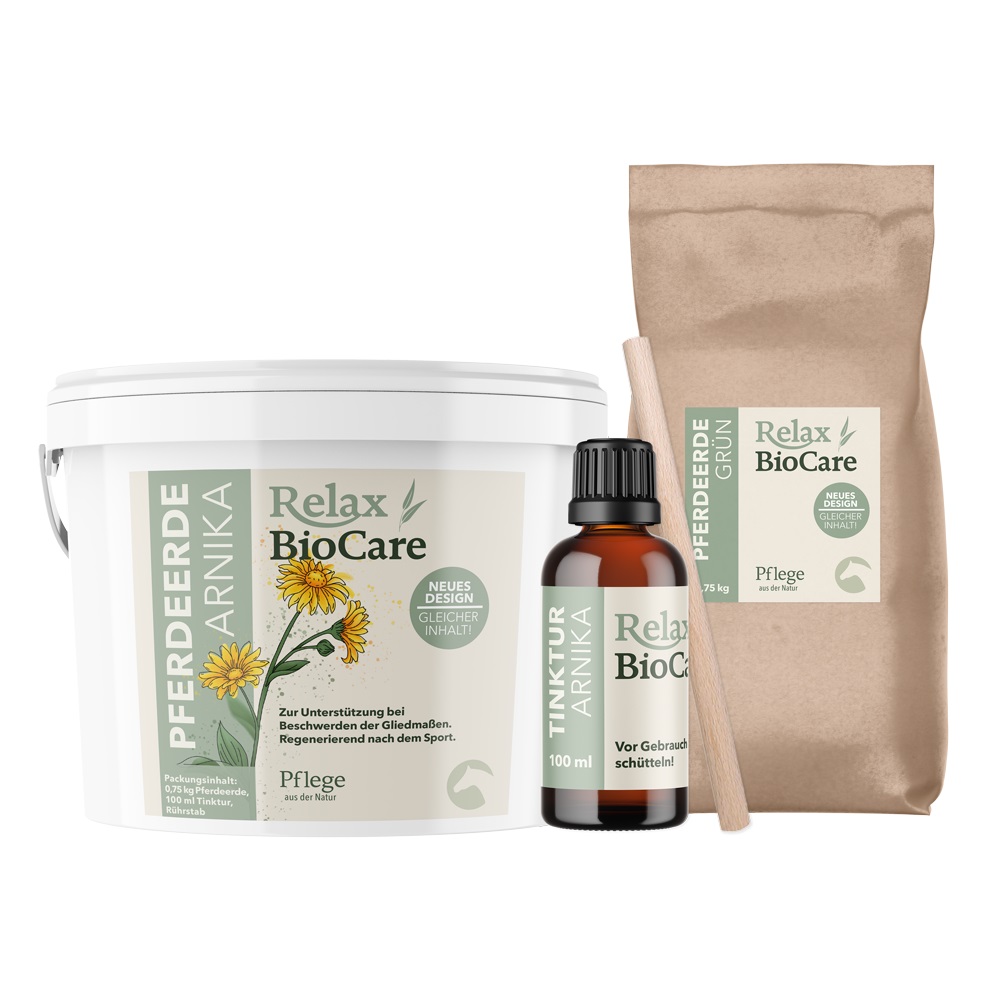Relax Biocare Pferdeerde Arnika 750g unterstützend bei Schwellungen, Prellungen, Verstauchungen Relax Biocare Pferdeerde Arnika 750g unterstützend bei Schwellungen, Prellungen, Verstauchungen von Relax Biocare