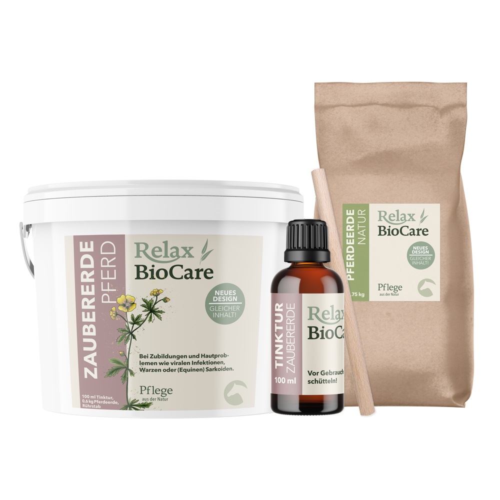 Relax Biocare Zaubererde Pferd 0,6kg Zur Abdeckung von Hautveränderungen Relax Biocare Zaubererde Pferd 0,6kg Zur Abdeckung von Hautveränderungen von Relax Biocare