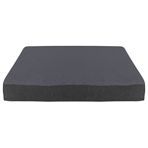 RelaxXL orthopädische Hundematte Bobby, Viscoschaum, waschbarer Bezug, kuscheliges Teddyfell XL: 120x75cm, Anthrazit von RelaxXL
