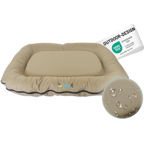 RelaxXL orthopädisches Outdoor Hundekissen Luna L: 110x85cm Taupe 60°C Waschbarer Bezug Wasserabweisend Viscoschaum Garten Hundebett für große Hunde RelaxXL orthopädisches Outdoor Hundekissen Luna L: 110x85cm Taupe 60°C Waschbarer Bezug Wasserabweisend Viscoschaum Garten Hundebett für große Hunde von RelaxXL