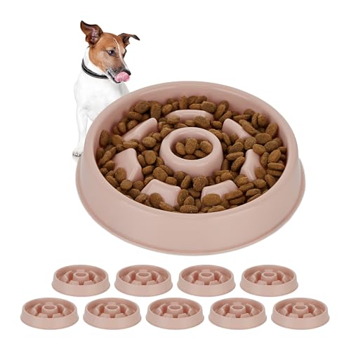 Relaxdays 2 x Anti Schling Napf, Futternapf für Hunde, Tiernapf 550 ml, langsames Fressen, Hundenapf spülmaschinenfest, rosa Relaxdays 2 x Anti Schling Napf, Futternapf für Hunde, Tiernapf 550 ml, langsames Fressen, Hundenapf spülmaschinenfest, rosa von Relaxdays