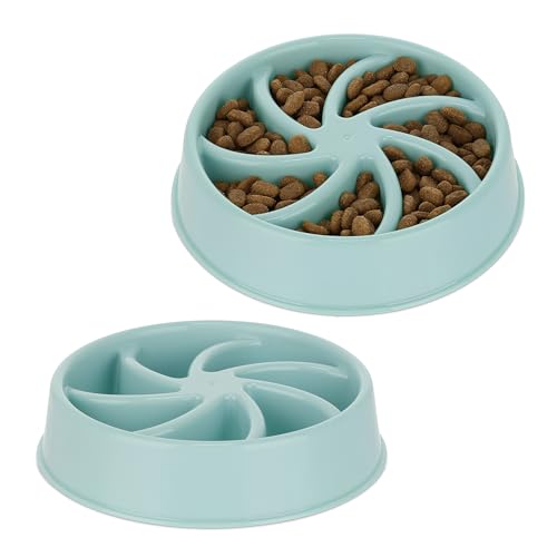Relaxdays 3 x Anti Schling Napf, Futternapf für Hunde, Tiernapf 600 ml, langsames Fressen, Hundenapf spülmaschinenfest, blau Relaxdays 3 x Anti Schling Napf, Futternapf für Hunde, Tiernapf 600 ml, langsames Fressen, Hundenapf spülmaschinenfest, blau von Relaxdays
