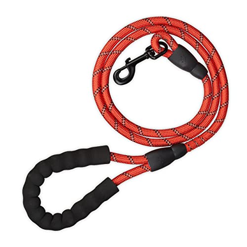 Relaxdays Hundeleine reflektierend, 150 cm, gepolsterte Schlaufe, Leine kleine & große Hunde, bis 50 kg, Nylon, rot Relaxdays Hundeleine reflektierend, 150 cm, gepolsterte Schlaufe, Leine kleine & große Hunde, bis 50 kg, Nylon, rot von Relaxdays