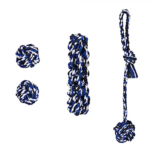 Relaxdays Hundespielzeug Set, 4-teilig, Knoten & Kordel, kleine & mittlere Hunde, Beißspielzeug, Baumwolle, Mehrfarbig Relaxdays Hundespielzeug Set, 4-teilig, Knoten & Kordel, kleine & mittlere Hunde, Beißspielzeug, Baumwolle, Mehrfarbig von Relaxdays