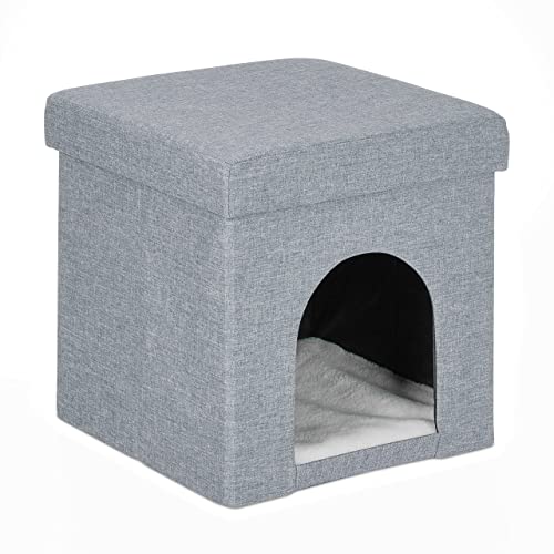 Relaxdays Katzenhöhle, Rückzugsort für Katzen und kleine Hunde, Indoor Tierversteck, HxBxT: 38,5 x 37 x 37 cm, hellgrau Relaxdays Katzenhöhle, Rückzugsort für Katzen und kleine Hunde, Indoor Tierversteck, HxBxT: 38,5 x 37 x 37 cm, hellgrau von Relaxdays