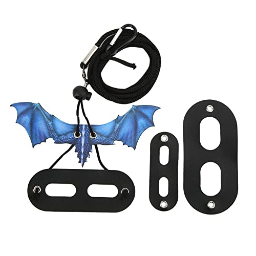 Bärtiger Drachenleine & Geschirr | Soft einstellbare Reptilienleine für Eidechsen/Hamster/kleine Haustiere | Dinosaurierdesign für Gehen und Fotografie im Freien | 70,9 (Blue) von Reliant Jazzy