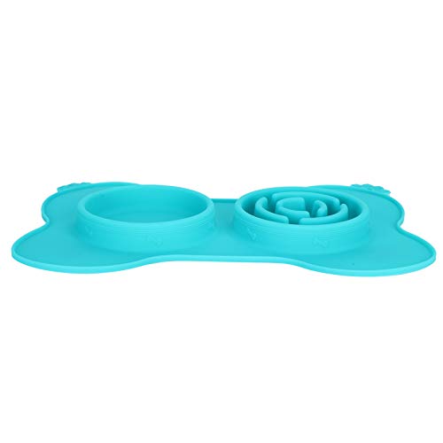 Portable Silicone Pet Feeding Bowl | Non - Slip Suction Base for Dogs/Cats | Foldable Travel Dog Bowl | Easy Dish for Puppy Food & Water (Green) von Reliant Jazzy