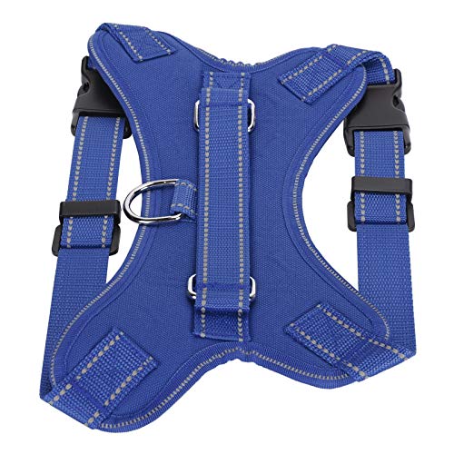 Reflective Dog Harness with Massage Pads | Adjustable Oxford Fabric Vest for Small/Medium/Large Dogs | Secure - Release & Quick - Release Buckle | Enhanced Night Visibility (M) von Reliant Jazzy