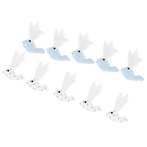 Reliant Jazzy 10Pcs Cat Teaser Toys | Soft Plush Fish with Feather for Interactive Play | Safe Pet Toys for Cats/Kittens | Whale Shape Design, 8cm Length Reliant Jazzy 10Pcs Cat Teaser Toys | Soft Plush Fish with Feather for Interactive Play | Safe Pet Toys for Cats/Kittens | Whale Shape Design, 8cm Length von Reliant Jazzy