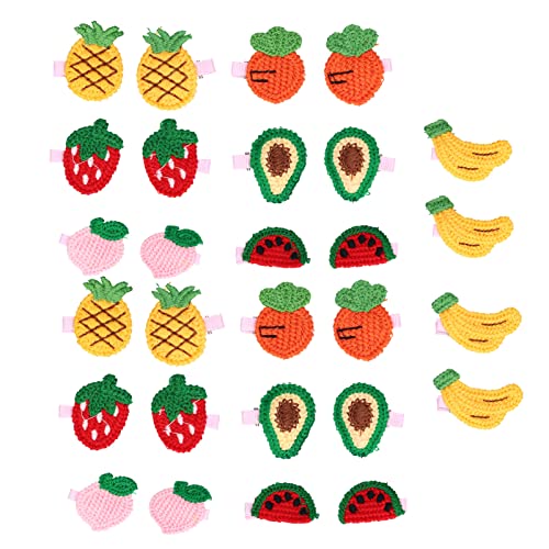 Reliant Jazzy 28pcs Dog Hair Clips | Fruit Shape Barrettes for Puppies Grooming/Styling | Cute Polyester Accessories for Dogs & Cats | Handmade Knitting Design Reliant Jazzy 28pcs Dog Hair Clips | Fruit Shape Barrettes for Puppies Grooming/Styling | Cute Polyester Accessories for Dogs & Cats | Handmade Knitting Design von Reliant Jazzy