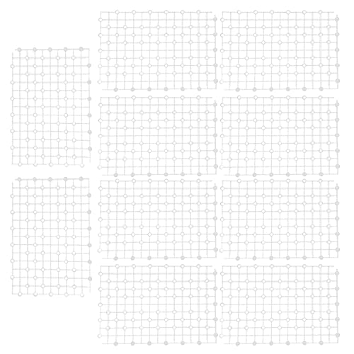 Reliant Jazzy Aquarium Bottom Grid Plate 10pcs | Splicable Plastic Screen für Fischtank | Anpassbares schwarz/weiß/transparent | 26x17,8 cm einfach - Einbinden Sie Panels EIN (Transparent) von Reliant Jazzy