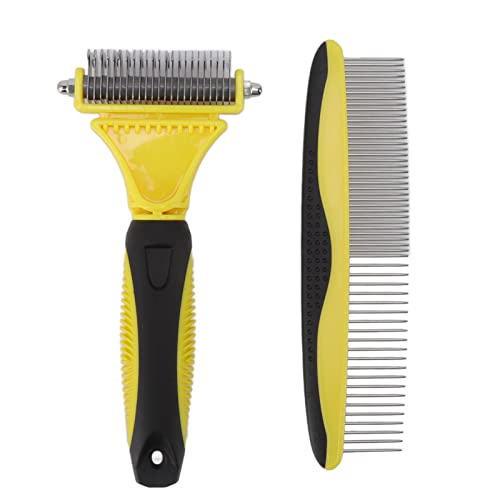 Reliant Jazzy Haustier -Undertock -Rake -Kit | Doppelsieger 11 & 23 Zähne Edelstahlkamm | Quick Open Knots Pinsel für Hunde/Katzen/Kaninchen | Ergonomisch sicherer Griffgriff Reliant Jazzy Haustier -Undertock -Rake -Kit | Doppelsieger 11 & 23 Zähne Edelstahlkamm | Quick Open Knots Pinsel für Hunde/Katzen/Kaninchen | Ergonomisch sicherer Griffgriff von Reliant Jazzy