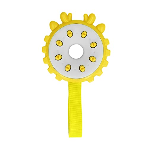 Reliant Jazzy Hundekauspielzeug | Biss - Starker runder Welpe Mundpflege | Interaktive Zahnpflege- und Trainingsspielzeug für kleine/mittlere/große Hunde | Molfeule reduzieren Plaque und (Yellow) von Reliant Jazzy