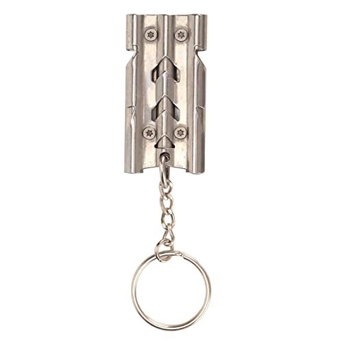 Reliant Jazzy Stainless Steel Bird Training Whistle | Loud High - Frequency Sound for Parrots/Pigeons/Cockatiels | Multifunction Whistle for Hiking & Dog Training | Compact with Keychain (3 Pipe) von Reliant Jazzy