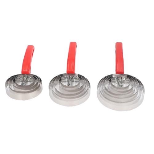 Reliant Jazzy Stainless Steel Horse Curry Comb Set | 3 - Piece 4/5 / 6 Rings Grooming Kit for Horse/Cattle/Goat | Double - Sided Design for Stubborn Debris & Daily Use von Reliant Jazzy