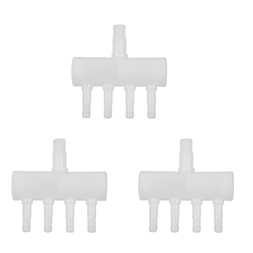 Remingtape 3X Kunststoff 4-Wege-Aquarien-Sauerstoff-Rohrverschraubung Verteilerventil von Remingtape