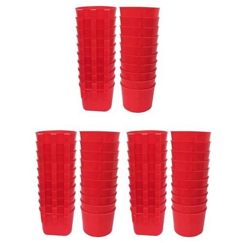 Remingtape 60 StüCk HüHner-Kaninchen-Futterspender für KäFige, HäNgende HüHnerwasser-Futterbecher, Vogelfutterspender Aus Kunststoff, Samenschale, HüHnerfutterspender von Remingtape