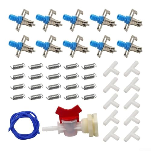 Automatisches Kaninchen-Bewässerungsset, Kleintier-Wasserfütterungssystem mit 10 Nippeltrinkern, 5 Meter Schlauch und Eimeranschluss für Kaninchenstall Installation Automatisches Kaninchen-Bewässerungsset, Kleintier-Wasserfütterungssystem mit 10 Nippeltrinkern, 5 Meter Schlauch und Eimeranschluss für Kaninchenstall Installation von RemixAst