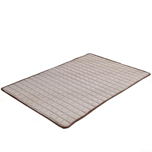 RemixAst Kühlmatte für Hunde und Katze, Eisseide Sommer Atmungsaktiv Rutschfest Kühlkissen mit Keksmuster Stickerei Waschbar Faltbar Komfortmatte für Hunde Katzen bei heißem Wetter (M Braun-M) von RemixAst