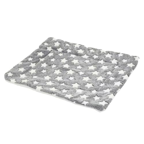 Remorui Durable Pet Mat Soft Cat Bed Mats Sleeping Pad Double-sided Easy to Clean Star Patterns Thickened Pad for Cats Small Dogs Pet Mat Light Grey M von Remorui