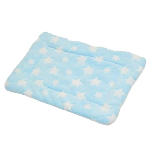 Remorui Durable Pet Mat Soft Cat Bed Mats Sleeping Pad Double-sided Easy to Clean Star Patterns Thickened Pad for Cats Small Dogs Pet Mat Sky Blue L von Remorui