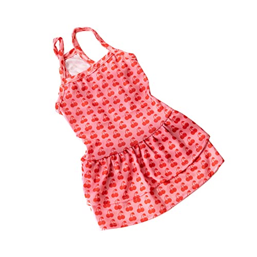 Remorui Hunderock gedruckt Outfits Pet Weste Welpe Sleeveless Kleidung Plissee Design Super Dünn rot M von Remorui