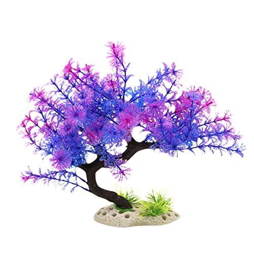 Remorui Künstliche Wasseranlage Grün Pflanze Simulation Baum Aquarium Dekoration Fische Zucht Unhülst Farbe Violett von Remorui