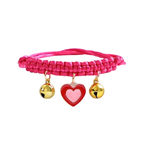 Remorui Puppy Halskette Unisex Haustier Hals Bekleidung Zubehör Kragen Nicht klebrige Haar Mode Rose Rot D von Remorui