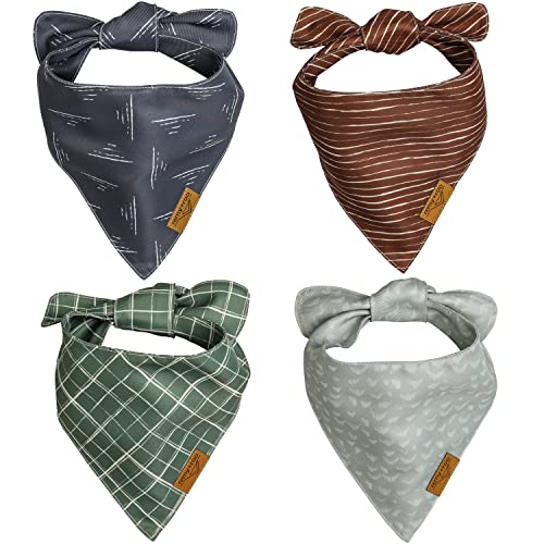 Remy+Roo Hundehalstücher – 4er-Pack | Logan-Set | Premium-Stoff | einzigartige Form | verstellbare Passform | mehrere Größen erhältlich (klein) von Remy+Roo