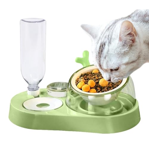 Renchey Futter- und Wassernäpfe für Katzen, Katzenfutter- und Wasserspender-Set - Gekippter, langsamer Fressnapf - Tierfutternäpfe mit Stabiler Basis, Katzenfutterstation gegen Erbrechen für kleine Renchey Futter- und Wassernäpfe für Katzen, Katzenfutter- und Wasserspender-Set - Gekippter, langsamer Fressnapf - Tierfutternäpfe mit Stabiler Basis, Katzenfutterstation gegen Erbrechen für kleine von Renchey
