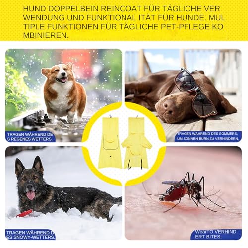 Renchey Regenmantel Für Hunde - Haustier Schutzbekleidung Mit Zughaken-Öffnung Und Reflexstreifen | Einstellbarer Poncho Für Ausflüge Wanderungen Bei Regen Für mittelgroße bis große Hunde Renchey Regenmantel Für Hunde - Haustier Schutzbekleidung Mit Zughaken-Öffnung Und Reflexstreifen | Einstellbarer Poncho Für Ausflüge Wanderungen Bei Regen Für mittelgroße bis große Hunde von Renchey