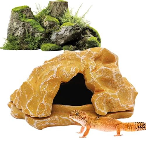 Renchey Reptilienhöhle - Terrarium Resin Fels Nachbildung Bartagamen Höhle,Kleine Naturnachbildung Aquariumlandschaft Für Reptilien Terrariumzubehör Renchey Reptilienhöhle - Terrarium Resin Fels Nachbildung Bartagamen Höhle,Kleine Naturnachbildung Aquariumlandschaft Für Reptilien Terrariumzubehör von Renchey