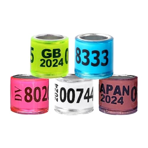 250 Stück Taubenbeinringe, 5 Colors Vogelfußringe Hühnchen Identifikation Beine Ringe,Hähnchen Beinringe, Durchmesser 8mm Markierungs-Geflügelring Zum Markieren Von Großen Hühnern,Enten, Vögeln,Tauben 250 Stück Taubenbeinringe, 5 Colors Vogelfußringe Hühnchen Identifikation Beine Ringe,Hähnchen Beinringe, Durchmesser 8mm Markierungs-Geflügelring Zum Markieren Von Großen Hühnern,Enten, Vögeln,Tauben von Renopfect