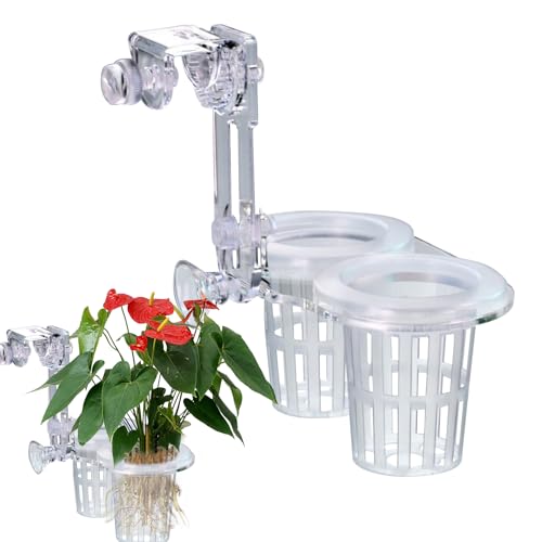 Renopfect Aquariumpflanztöpfe, Aquariumpflanzenkorb - Klarer Aquariumpflanztopf mit Loch | Fischtankdekoration, einstellbare hydroponische Doppelbecher, Wasserzubehör für den Anbau Renopfect Aquariumpflanztöpfe, Aquariumpflanzenkorb - Klarer Aquariumpflanztopf mit Loch | Fischtankdekoration, einstellbare hydroponische Doppelbecher, Wasserzubehör für den Anbau von Renopfect