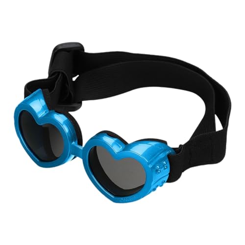 Renopfect Herzförmige Hundesonnenbrille,Hundeherzförmige Sonnenbrille,Pet Shades Sonnenbrille - UV-Schutz-Hundesonnenbrille mit verstellbarem Riemen, Haustierbrille für Hunde, Welpen-Sonnenbrille Renopfect Herzförmige Hundesonnenbrille,Hundeherzförmige Sonnenbrille,Pet Shades Sonnenbrille - UV-Schutz-Hundesonnenbrille mit verstellbarem Riemen, Haustierbrille für Hunde, Welpen-Sonnenbrille von Renopfect
