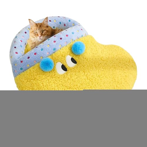 Renopfect Hundeschlafsack | Warme Weiche Katzenschlafmatte,Eingeschlossene Kuschelhöhle Für Innen Außen Balkon Wohnzimmer Reise Büro Schlafzimmer Wohnung Boden von Renopfect
